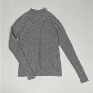 Repetto Gray Knit Mock Neck Long Sleeve Sweater. M.
